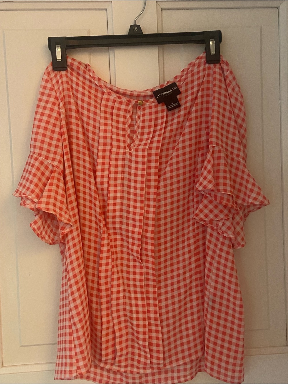 Red and White Checkered Blouse